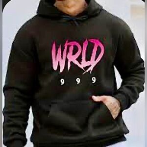 🥳🆕🥳 Juice WRLD 999 Club Black and Pink Graphic Hoodie~Size XXL